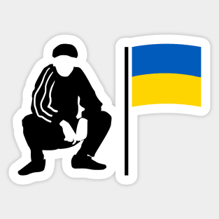 Ukrainian slav squat Sticker